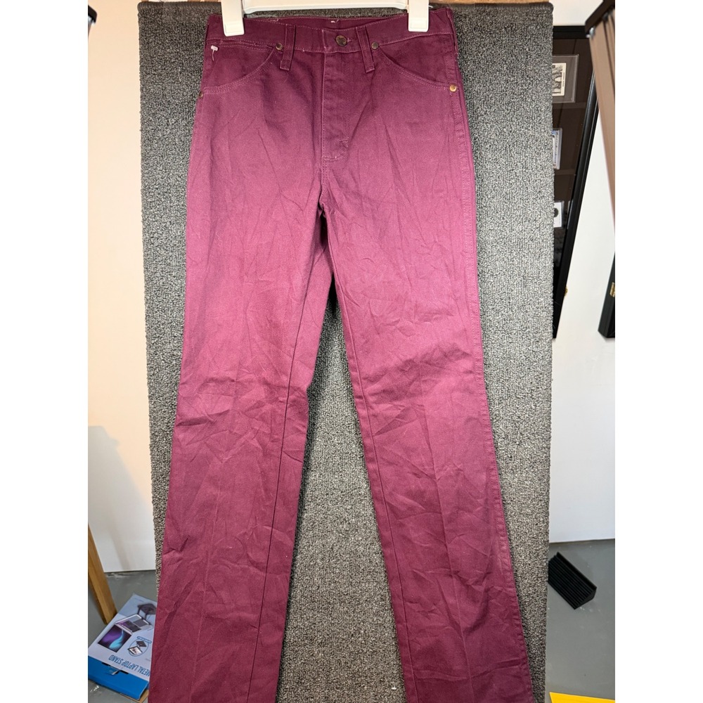 Wrangler Cowboy Cut Jeans Mens 28x32 Burgundy Wine Slim Fit 936CWE Made in USA
